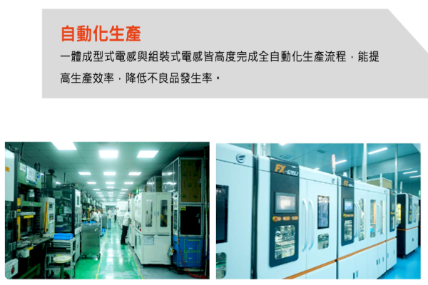 三集瑞一體成型式/組裝式電感，皆全自動化生產（資料來源：三集瑞-KY 法說會簡報）三集瑞 TLVR 小投產專攻伺服器，新品送樣中 2024 Sep(增)