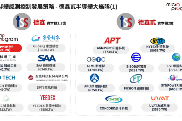 微程式與德鑫半導體、德鑫貳成員公司是合作夥伴（來源：微程式2025 年七月簡報 37 頁）德鑫聯盟當夥伴，微程式 2026-27 半導體應用增 Jul 2025