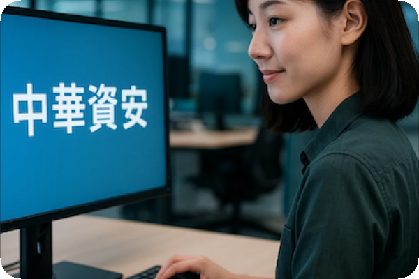 中華資安有證照的工程師 / 女性上網 中華資安上網/服務成長斜率不變，拓自有產品 Jul 2025(全)