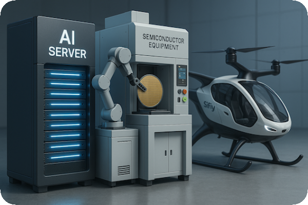 2025年科技融合，AI 伺服器高能耗、高熱持續帶動半導體產業新研發，載人無人機也漸有突破 客製8篇: 竑騰 耐特 新特 昶瑞 印能 永擎 兆聯 創泓