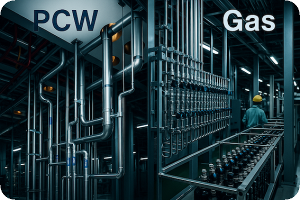 半導體管線二次配（Hook Up）工程～冷卻水 PCW 與氣體Gas 管線 騏億鑫半導體主系統/二次配，亦生產型鋼、閥件 Oct 2025(全)