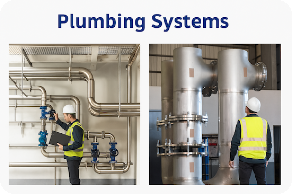 晶圓廠排水系統（Plumbing Systems）管線系統 騏億鑫2026 動力，視客戶美日廠二次配接案 Oct 2025(增)