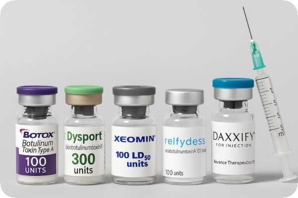 全球主要肉毒桿菌產品展示，Botox，Dysport，Xeomin，Relfydess，Daxxify等五支 Daxxify 激勵 Botox/Dysport，長效是肉毒桿菌除皺新方向 Nov,25
