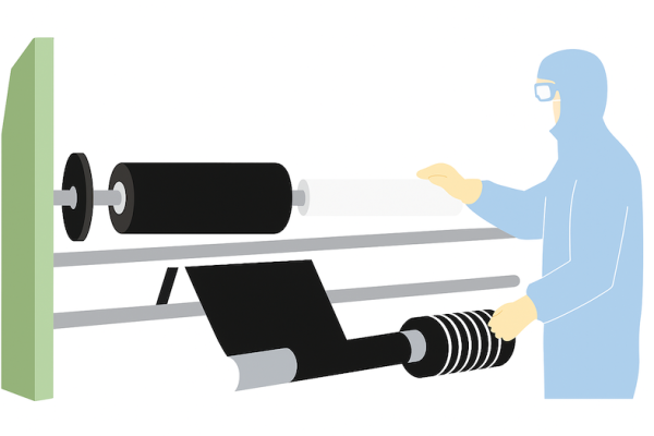 薄膜生產線作業簡圖 碩正離型膜入FOPLP，下步 WMCM/SOIC，27 年CoPoS Nov 2025(增)