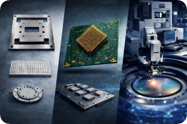 景美科技的細微鑽孔產品與探針卡緊固結構件 景美鑽孔結構件/是探針廠夥伴，先進製程佔比高   Feb.2026(全)