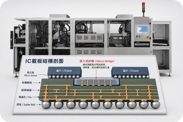 長廣與晶片廠著手開發矽橋載板用的 ABF 真空壓膜機 長廣具載板壓合寡佔，產能天花板、稅率是地板 Aug.2026